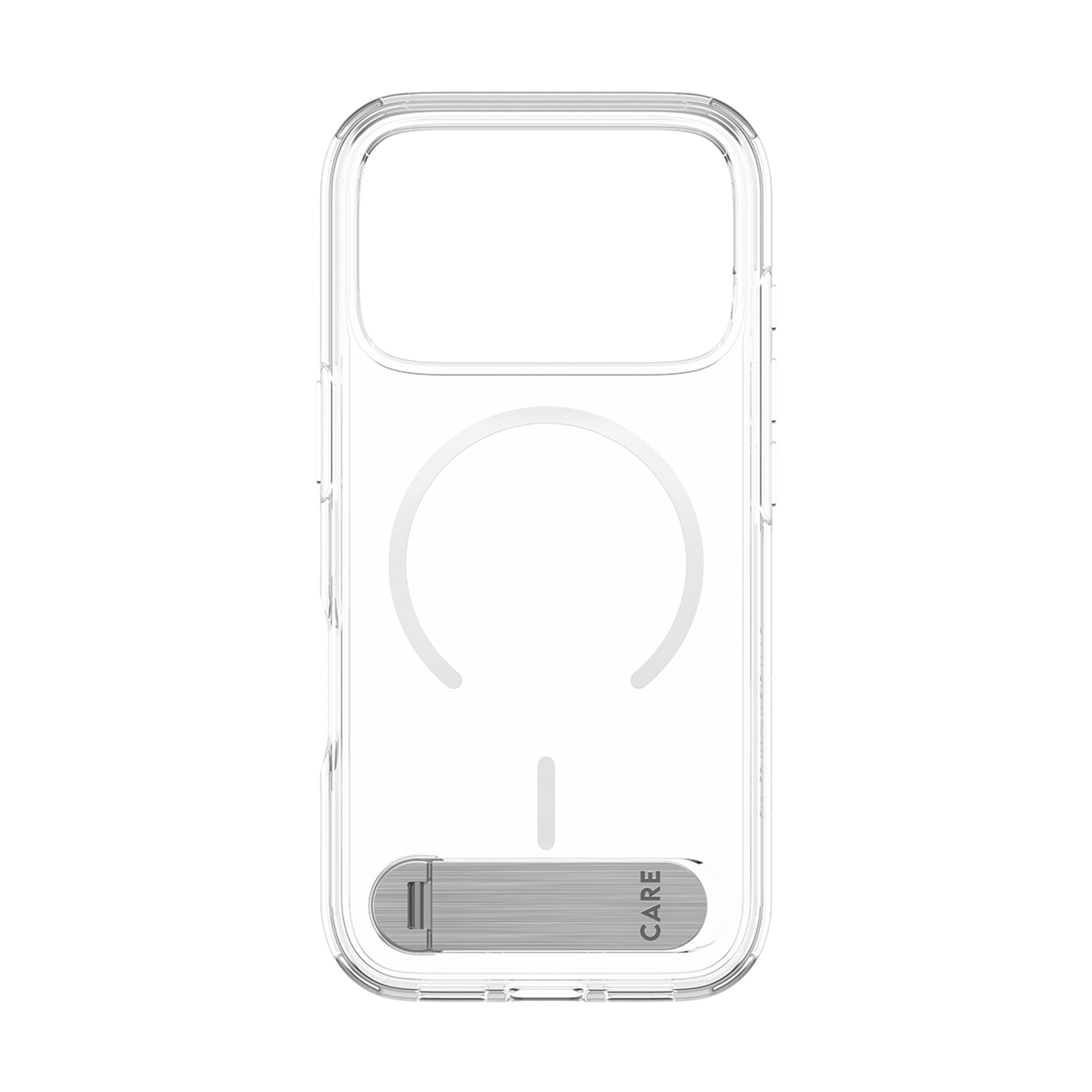CARE™ by PanzerGlass® Kickstand Case Transparent m. Hvid MagSafe iPhone 18 Pro | 17 Pro